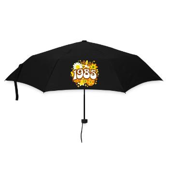 Retro Groovy Jahr 1985 Frauen 40 Jahre alter Geburtstag - Regenschirm (klein) - Schwarz - Vorne