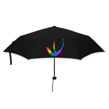 Ring gymnastics in a riot of colors - Umbrella (small) - black - Front
