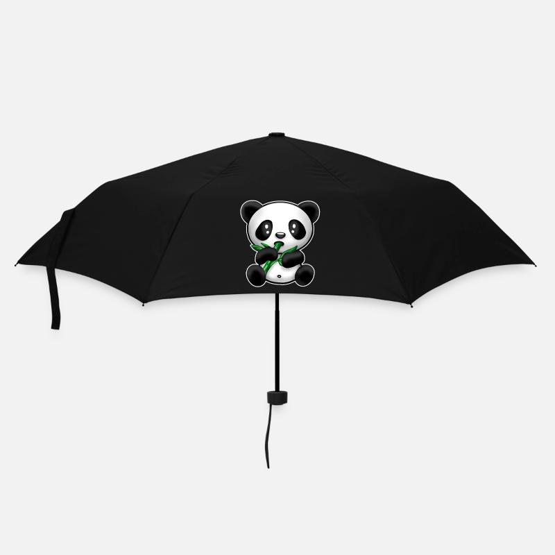 Panda with bamboo - Umbrella (small) - black