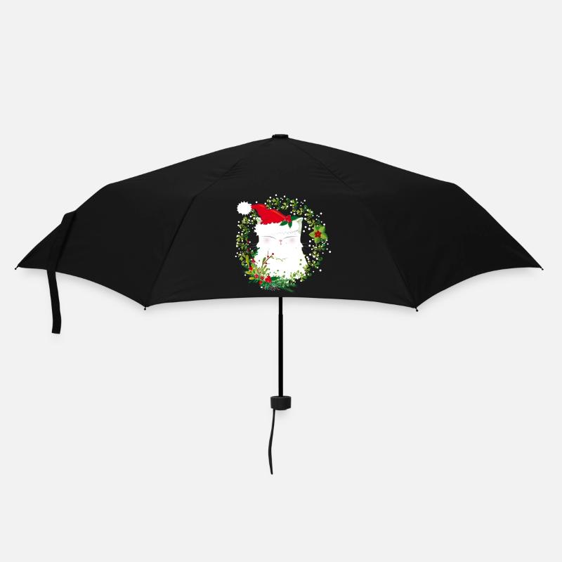Christmas cat - Umbrella (small) - black