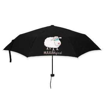 Schaf - Regenschirm (klein) - Schwarz - Vorne