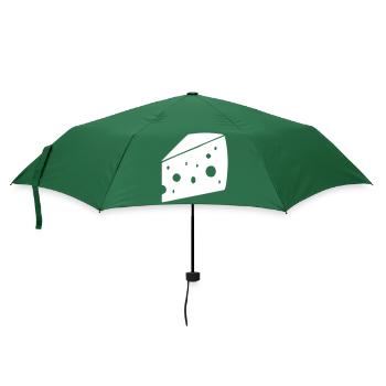 big piece of cheese with holes - Umbrella (small) - bottlegreen - Front