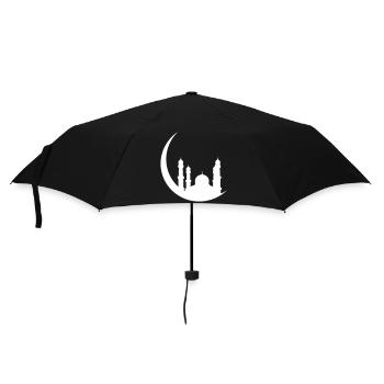 mosque islam crescent relegion faith turkey demo - Umbrella (small) - black - Front