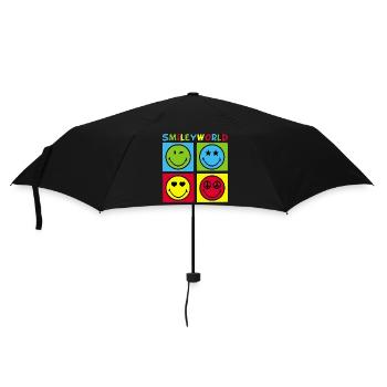 Smileys et quadrichromie - Parapluie standard - noir - Devant