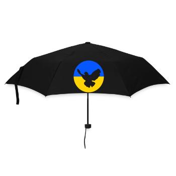 friedenstaube ukraine peace - Regenschirm (klein) - Schwarz - Vorne