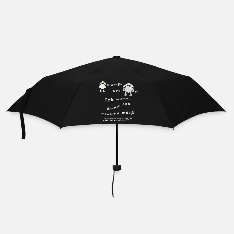Ich weiß, dass ich nichts weiß. Schaf-sinniges - Regenschirm (klein) - Schwarz