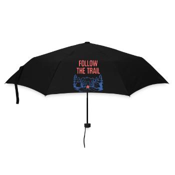 Follow the Trail Hiking Wildlife Hiker Outdoor - Umbrella (small) - black - Front