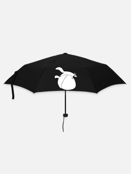 The squirrel against the glans (white) - Umbrella (small) - black