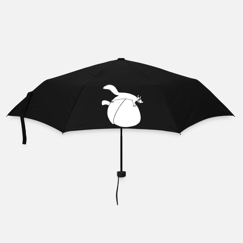 L'écureuil contre le gland (blanc) - Parapluie standard - noir