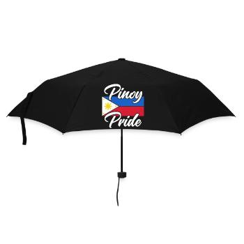 Flaggendesign für stolze Pinoys - Regenschirm (klein) - Schwarz - Vorne