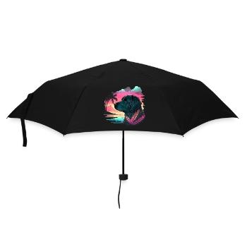Erholsamer Labrador Retriever Illustration - Regenschirm (klein) - Schwarz - Vorne