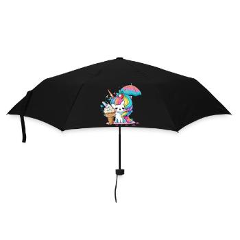 Einhorn-Feenstaub - Lassen Sie sich verzaubern - Regenschirm (klein) - Schwarz - Vorne