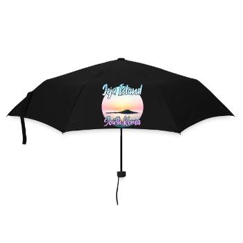 Jeju Island at sunset - Umbrella (small) - black - Front