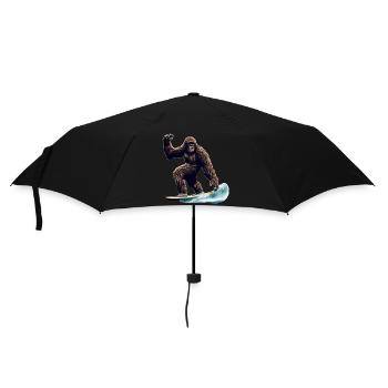 Bigfoot Surfing - Umbrella (small) - black - Front