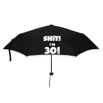 Geburtstag - Regenschirm (klein) - Schwarz - Vorne