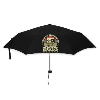 Original Vintage Jubiläums-Geschenkidee 2013 - Regenschirm (klein) - Schwarz - Vorne