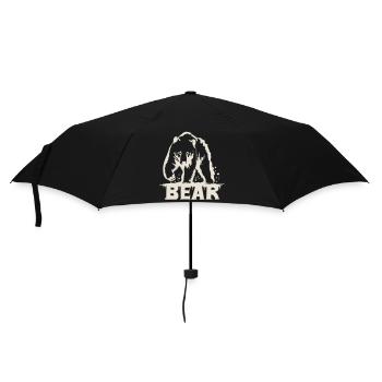 Bären-Pawing [Weiß] - Regenschirm (klein) - Schwarz - Vorne