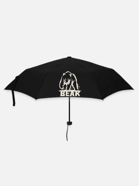 Bären-Pawing [Weiß] - Regenschirm (klein) - Schwarz