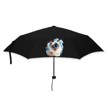 Cat Head Sacred Birman - Umbrella (small) - black - Front
