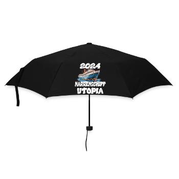 L’Utopie de la Nef des Fous, citation de Franz Josef Strauss - Parapluie standard - noir - Devant