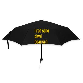 I red scho oiwei boarisch - Parapluie standard - noir - Devant
