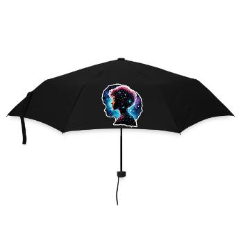 Silhouette / Wald / Porträt / Bäume / Person - Regenschirm (klein) - Schwarz - Vorne