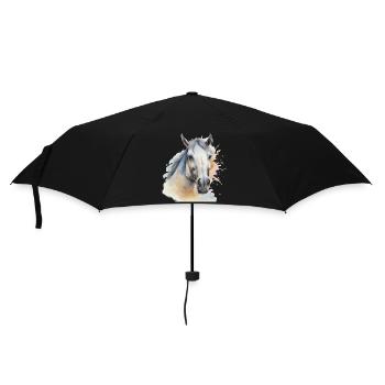Tête de cheval Cheval Cheval Cheval Etalon - Parapluie standard - noir - Devant