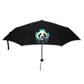 Panda - Regenschirm (klein) - Schwarz - Vorne