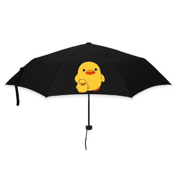Baby Duck Child Sister Brother Ducks Siblings - Umbrella (small) - black - Front