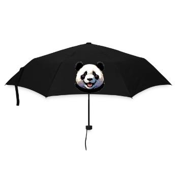 Panda - Regenschirm (klein) - Schwarz - Vorne