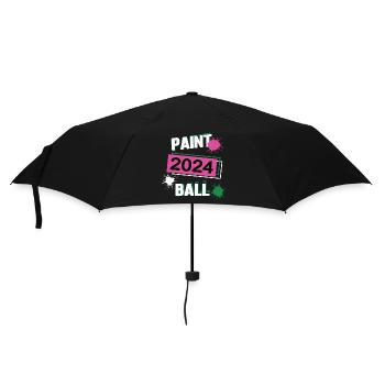 Paintball 2024 Paintballer Paintballspielerin - Regenschirm (klein) - Schwarz - Vorne
