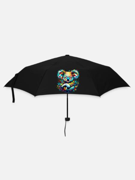 Koala - Regenschirm (klein) - Schwarz