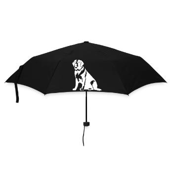 Saint Bernard Dog Silhouette - Umbrella (small) - black - Front