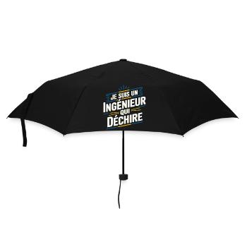 Je suis un ingénieur qui déchire" - Parapluie standard - noir - Devant