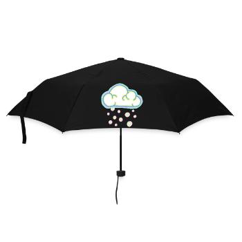 Pastel cloud and snow - Umbrella (small) - black - Front