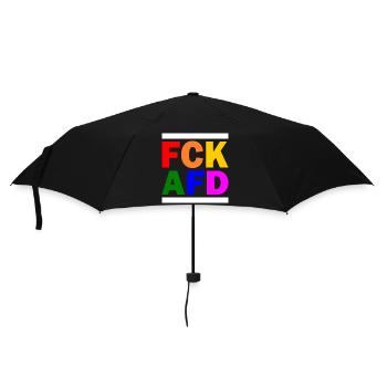 Fck afd - Regenschirm (klein) - Schwarz - Vorne