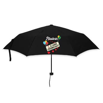 Pflasterin 10 jähriges Jubiläum Pflasterei Jubi - Regenschirm (klein) - Schwarz - Vorne