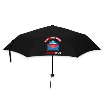 Drôle de dicton pour les facteurs - Parapluie standard - noir - Devant