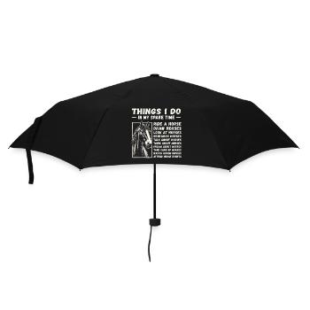 Ce que je fais pendant mon temps libre : Pour Pferdeliebha - Parapluie standard - noir - Devant