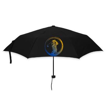 Golfer Silhouette Colorful - Umbrella (small) - black - Front
