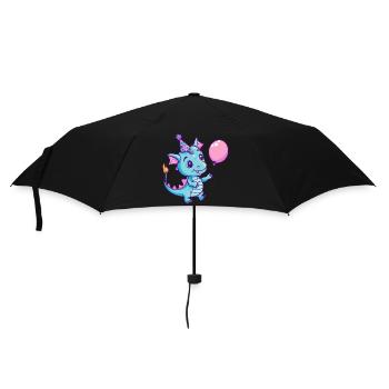 Drache Geburtstag Baby - Regenschirm (klein) - Schwarz - Vorne