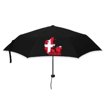Danish pride, flag of Denmark - Umbrella (small) - black - Front