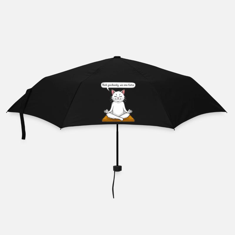 Cat Meditation - Umbrella (small) - black