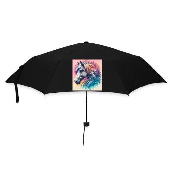 cheval - Parapluie standard - noir - Devant