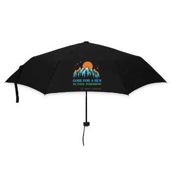 Gone For a Run - Be Back Tomorrow - Ultra Runners - Umbrella (small) - black - Front