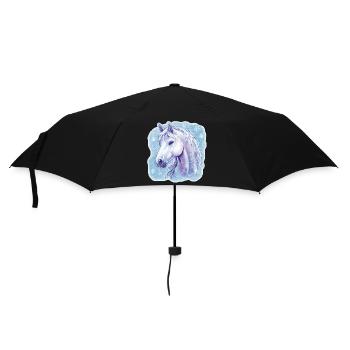Flocons de neige de cheval - Parapluie standard - noir - Devant