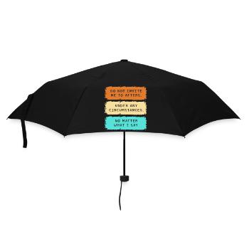 Ne m’invitez pas au festival Afters Rave Party - Parapluie standard - noir - Devant