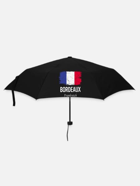 Bordeaux - Regenschirm (klein) - Schwarz
