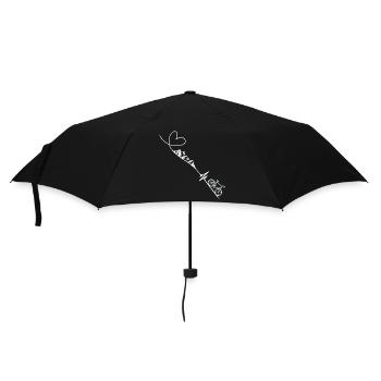 Fahrrad Berge Heartbeat - Regenschirm (klein) - Schwarz - Vorne