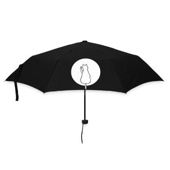 Cat Cats Cat Kitten Kitty Middle Finger - Umbrella (small) - black - Front